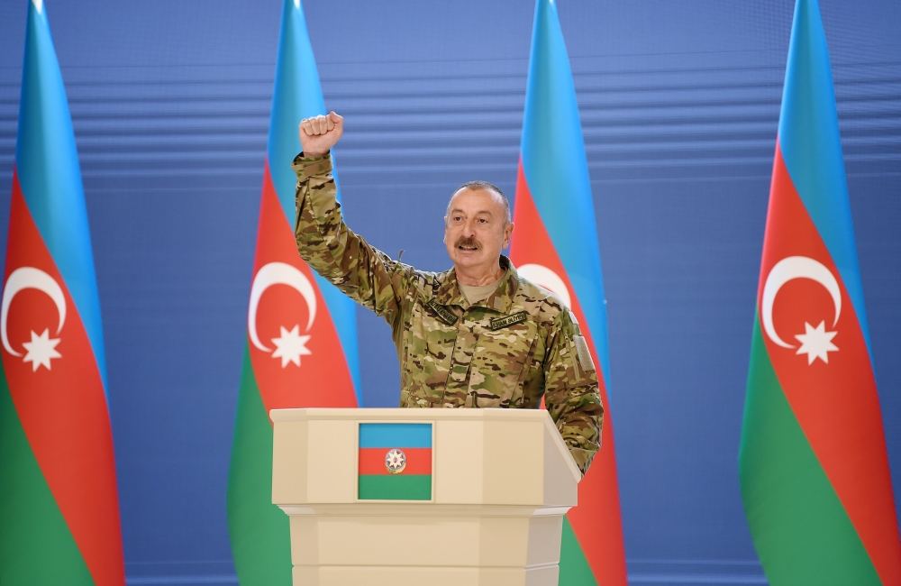 President Ilham Aliyev meets with leadership and a group of military personnel of Azerbaijani Army on Armed Forces Day