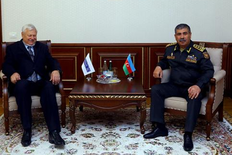 Azerbaijan Defense Minister Meets with the Personal Representative of the OSCE Chairperson-in-Office