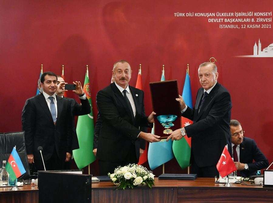 President Ilham Aliyev awarded Supreme Order of Turkic World