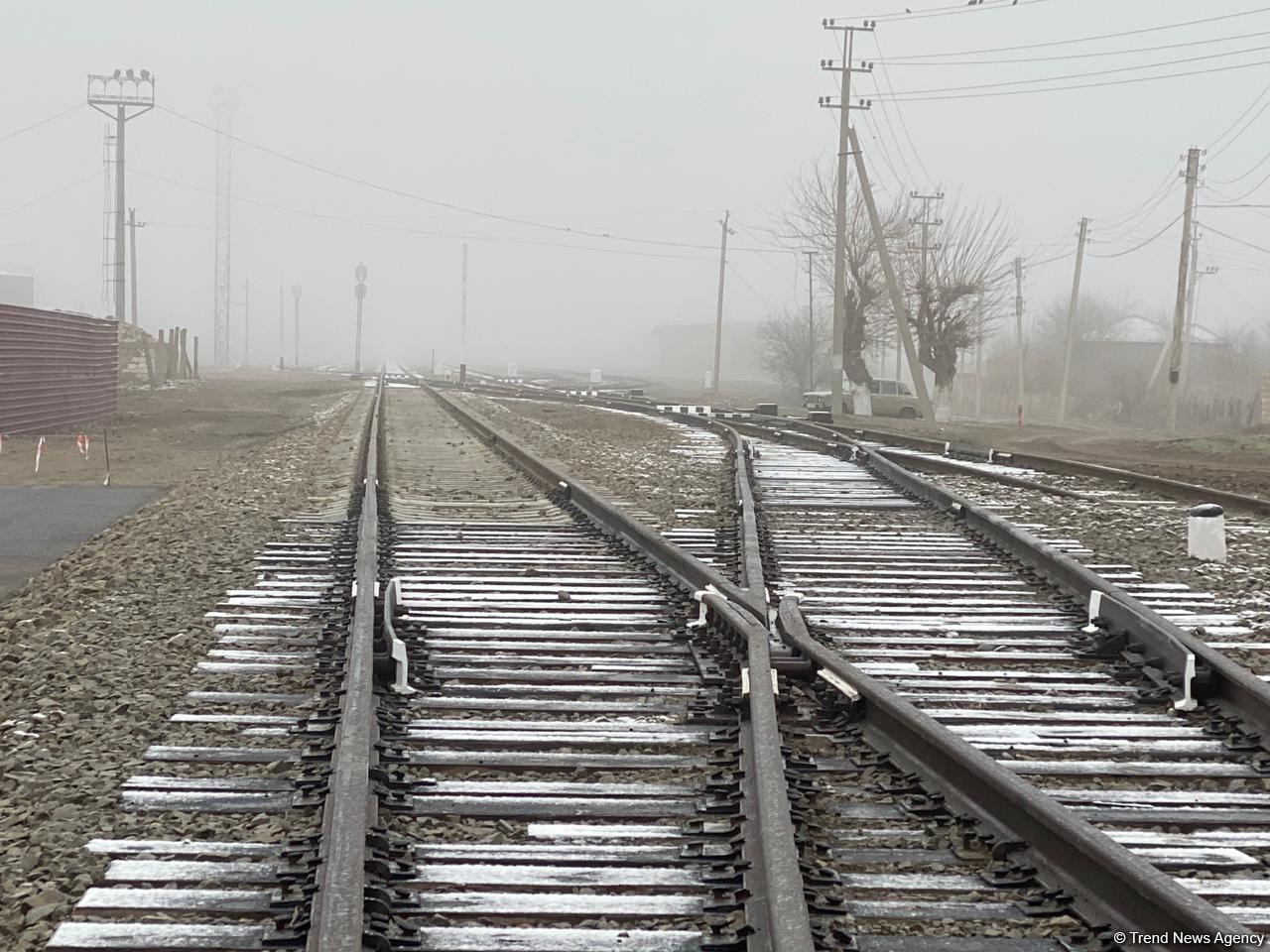 Horadiz-Aghbend railway track being restored 