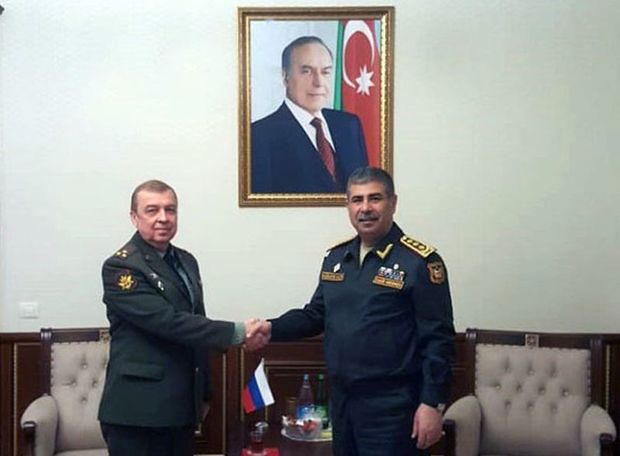 Azerbaijan Defense Minister meets with Russian military attache