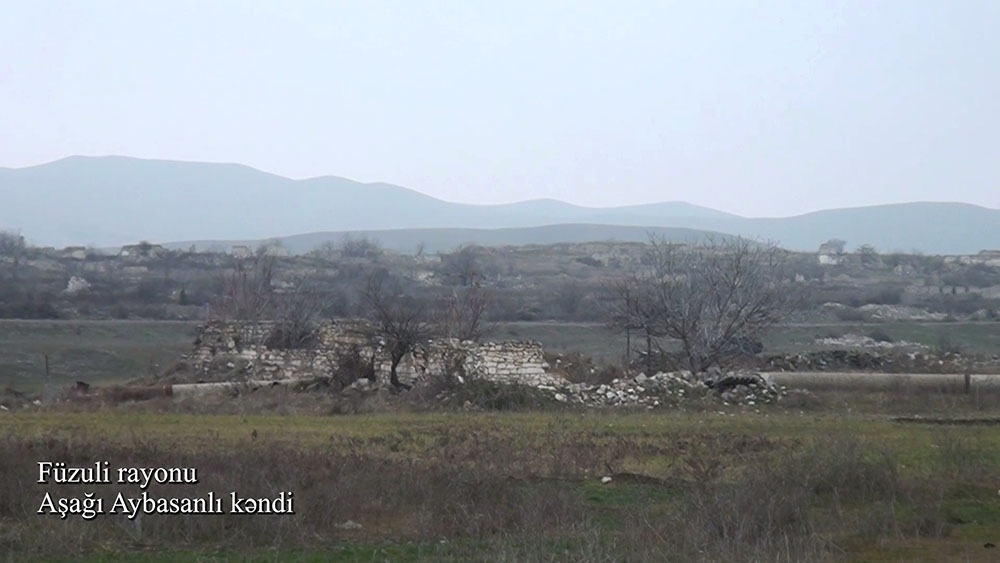 Une vidéo du village d'Achaghy Aïbassanly de la région de Fuzouli a été diffusée