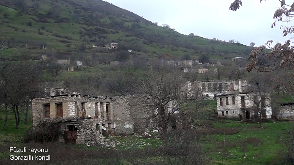 Le ministère de la Défense diffuse une vidéo du village de Görazylly de la région de Fuzouli 