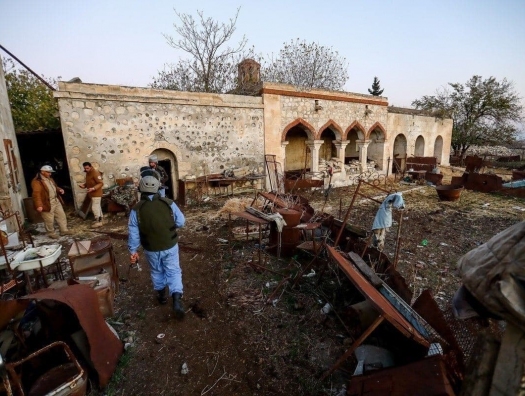 Разрушенный армянами дворец Панахали хана в Агдаме