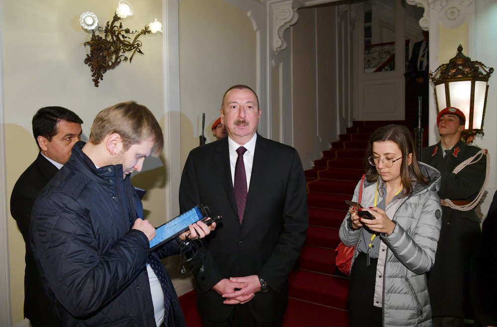 Президент Ильхам Алиев в Вене дал интервью Российскому информационному агентству ТАСС