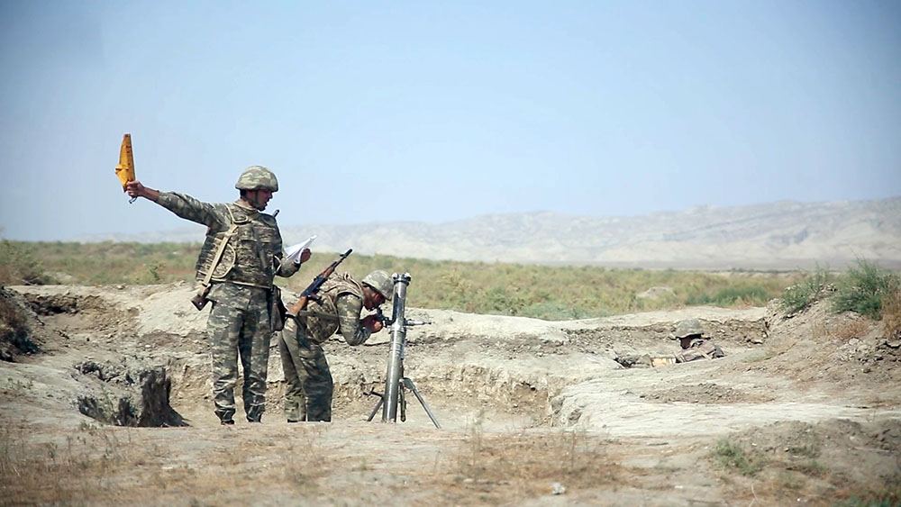 Azerbaijani mortar units continue intensive combat trainings