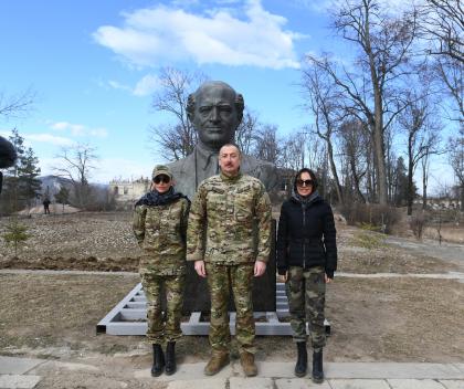 The victorious Supreme Commander-in Chief Ilham Aliyev and First Lady Mehriban Aliyeva in Shusha City, the liberated cultural capital of Azerbaijan - 14-15.01.2021