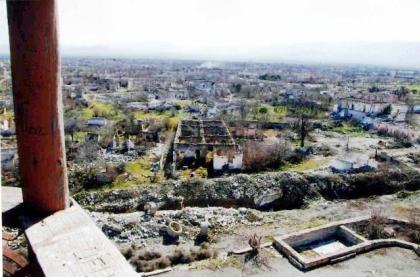 Aghdam city reduced to ruins by Armenians