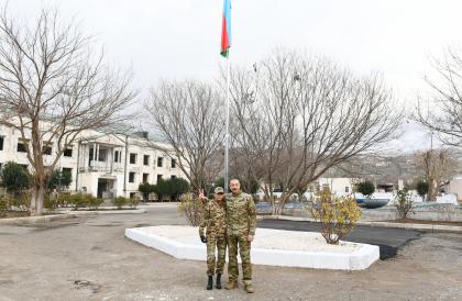 The victorious Supreme Commander-in-Chief Ilham Aliyev and First Lady Mehriban Aliyeva in Gubadli region - 23.12.2020