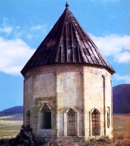 Aghdm region. The village of Khachin Derbend. Gulu Musa Tomb. 1314.