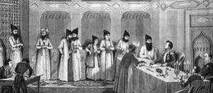 Signature du Traité de Turkmentchaï. Peintre: V. Machkov