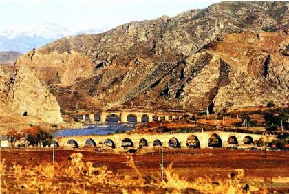 15- arched  Khudaferin bridge.  XI-XII centuries, Jabrayil region