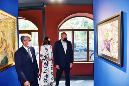 Azerbaijani president, first lady visit exhibitions organized by Heydar Aliyev Foundation in Shusha