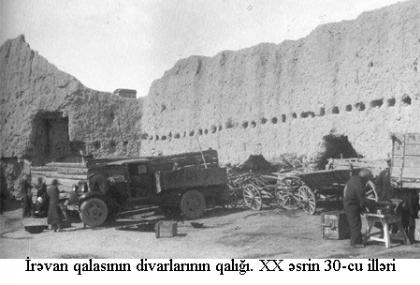 Remainders of Irevan fortress walls. 30s of XIX century