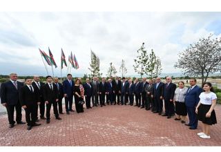Azerbaijani president takes part in laying foundation for restoration of Aghdam city