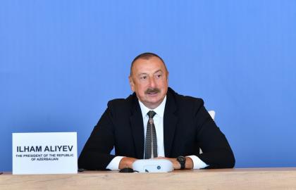 Prezident İlham Əliyev: Azərbaycan Qarabağ münaqişəsini həll edib və artıq Minsk qrupuna ehtiyac qalmayıb