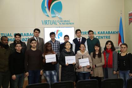 Azerbaycan&#039;da eğitim alan yabancı öğrenciler Hocalı soykırımının  yıldönümü dolayısıyla biraraya geldi