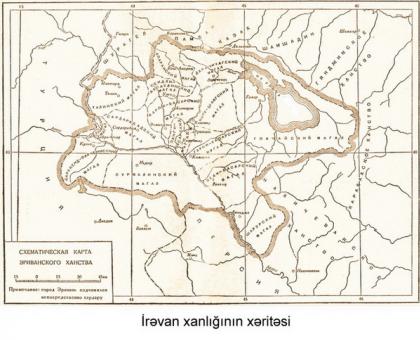 Carte du khanat d’‘Irevan