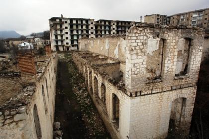 Monuments destroyed by Armenians. Shusha city