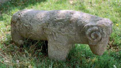 Ram statue, Lachin Region History Museum yard. Middle Ages