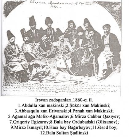 Erivan`ın ileri gelen eşrafı. 1860
