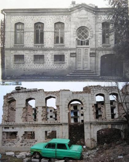 Cahangir xanın evi. Şuşa şəhəri Polis idarəsinin inzibati binası. XIX əsr memarlıq abidəsi