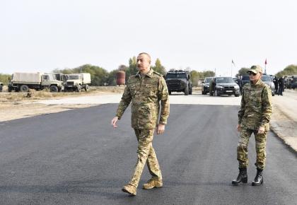 The victorious Supreme Commander-in-Chief Ilham Aliyev and First Lady Mehriban Aliyeva in Fuzuli city - 16.11.2020