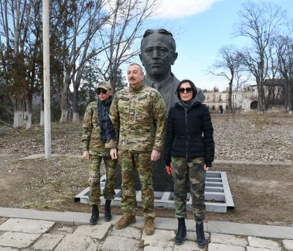 The victorious Supreme Commander-in Chief Ilham Aliyev and First Lady Mehriban Aliyeva in Shusha City, the liberated cultural capital of Azerbaijan - 14-15.01.2021