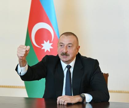 Ilham Aliyev : La seule voie de sauver le pays ennemi est son retrait de nos terres