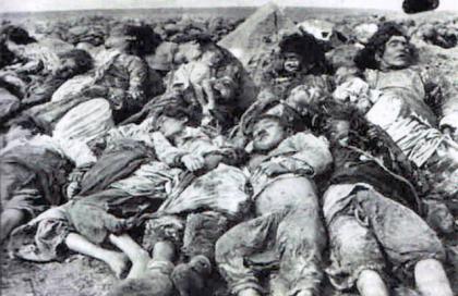 Women and children slaughtered by Armenians, Anadolu region, Turkey