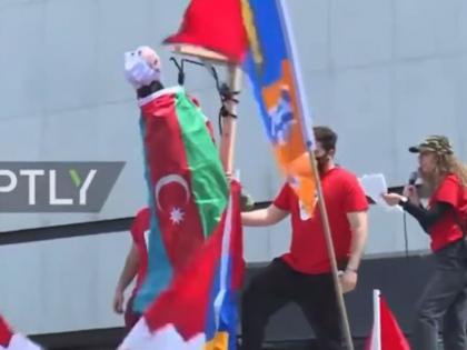 Armenian lobby holds action in LA calling for ethnic violence against Azerbaijanis