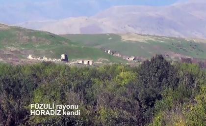Füzuli rayonunun işğaldan azad olunan Horadiz kəndinin yeni videogörüntüsü