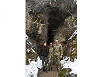 Президент Ильхам Алиев и Первая леди Мехрибан Алиева посетили Азыхскую пещеру