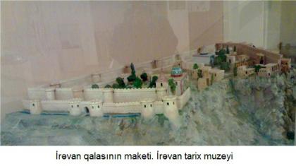 Erivan kalesinin maketi. Erivan tarih müzesi